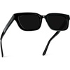 image:imageWearMe Pro  Womens Polarized Rectangular Sunglasses Narrow Acetate Frame Durable 5Barrel Hinges HandPolished FinishBlack  Triple Black Lens
