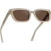image:imageWearMe Pro  Womens Polarized Rectangular Sunglasses Narrow Acetate Frame Durable 5Barrel Hinges HandPolished FinishPearl Beige  Brown Lens