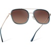 image:imageWearMe Pro  Womens Polarized Square Sunglasses Modern Square Aviator with Double Bridge Vintage AestheticsCrystal Cobalt  Brown Lens