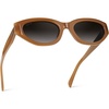image:imageWearMe Pro  Womens Polarized Sunglasses Narrow Fashion CatEye Acetate Frame Oval Lenses HandPolishedToffee Brown  Oak Brown Gradient Lens