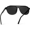 image:imageWearMe Pro Bold Retro Polarized Aviator Sunglasses  Geometric Flat Top Frame Design Gradient LensesGlossy Black  Black Lens