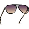 image:imageWearMe Pro Chic Retro Oversized Polarized Sunglasses Statement Aviators for WomenBlack Cream Tortoise Frame  Gradient Sunset Lens