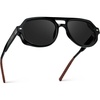 image:imageWearMe Pro Mens Polarized Aviator Sport Sunglasses  Lightweight NoSlip Fit for Pickleball amp Tennis  AntiGlare LensesBlack  Black Lens