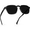 image:imageWearMe Pro Mens Polarized Square Sunglasses  Wide Fit Retro Style UV400 Lightweight Frame for Driving amp Daily WearBlack  Triple Black Lens