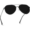 image:imageWearMe Pro Polarized Aviator Sunglasses for Women and Men  UV Protection  Reflective Lens  Pink Blue Black AviatorsBlack Frame Black Lens