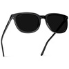 image:imageWearMe Pro Polarized Classic Retro Flat Square Unisex SunglassesBlackTriple Black Lens