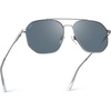 image:imageWearMe Pro Premium Quality Aviator Sunglasses for Men  Lightweight Durable Design with UV ProtectionSilver Frame  Slate Blue Lens