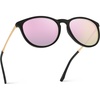 image:imageWearMe Pro Round Polarized Sunglasses for Women  UV400 Protection Lightweight Frame Vintage Retro StyleBlack FrameMirror Pink Lens