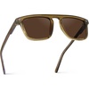 image:imageWearMe Pro WMP Eyewear  Mens Polarized Bold Geometric Flat Top Key Hole Design Acetate Frame SunglassesCrystal Verde Frame  Brown Lens
