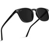 image:imageWearMe Pro WMP Eyewear  Mens Polarized Modern Rounded Square SunglassesBlack Frame  Black Lens