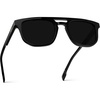 image:imageWearMe Pro WMP Eyewear  Mens Polarized Rectangular Double Bridge Sunglasses FlatTop Frame Modern Minimalist StyleBlack  Triple Black Lens