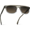 image:imageWearMe Pro WMP Eyewear  Mens Polarized Rectangular Double Bridge Sunglasses FlatTop Frame Modern Minimalist StyleCharcoal Grey  Grey Brown Gradient Lens
