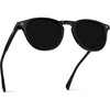 image:imageWearMe Pro WMP Eyewear  Mens Polarized Round Sunglasses Classic Design Keyhole Bridge Metal Rivets VintageInspiredBlack  Triple Black Lens
