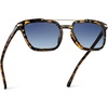 Amber Tortoise Frame / Blue Gradient Lens