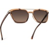 image:imageWearMe Pro WMP Eyewear  Modern Mens Square Aviator Sunglasses  Double Metal Bridge with Polarized LensCrystal Brown Frame  Brown Gradient Lens