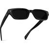 image:imageWearMe Pro WMP Eyewear  Womens Polarized Oversized Rectangular Sunglasses Wide Frame Thick Temples HighFashion StyleBlack  Triple Black Lens