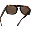 image:imageWearMe Pro WMP Eyewear  Womens Polarized Oversized Square Sunglasses FlatTop Frame with Retro HighFashion StyleBrown Tortoise  Brown Lens