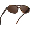 image:imageWearMe Pro WMP Eyewear  Womens Retro Double Bridge Aviator Sunglasses Polarized Lenses Lightweight Full UV ProtectionGolden Brown Grain  Brown Lens