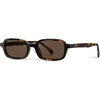image:imageWearMe Pro WMP Eyewear  Womens Slim Rectangular Sunglasses 90s Compact Frame AntiReflective Lenses Minimal StyleBrown Tortoise  Brown Lens
