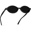 image:imageWearMe Pro WMP Eyewear  Womens Trendy Oval Sunglasses Small Retro Frame 90s Y2K Style Perfect for Everyday WearBlack  Triple Black Lens
