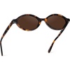 image:imageWearMe Pro WMP Eyewear  Womens Trendy Oval Sunglasses Small Retro Frame 90s Y2K Style Perfect for Everyday WearBrown Tortoise  Dark Brown Lens