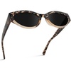 image:imageWearMe Pro Womens Oval Cat Eye Sunglasses Vintage Slim Frame Gradient UV Protection LensesCrystal Brown Tortoise  Black Lens