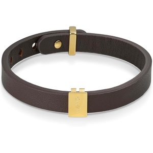 image:imageWMP Eyewear  Mens 25mm Thick Leather Bracelet  Stainless Steel Adjustable Wrap Bracelet HighPolish Finish Hypoallergenic