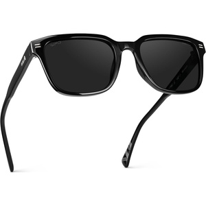 image:imageWMP Eyewear  Mens Rectangular Performance Sunglasses  Designed for Golf with AntiReflective Lenses and NonSlip Nose PadsBlack  Black Lens