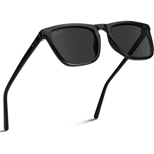 image:imageWearMe Pro  Polarized Lens Square Modern Sunglasses for MenBlack FrameBlack Lens