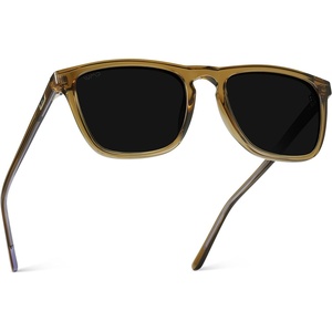image:imageWearMe Pro  Polarized Lens Square Modern Sunglasses for MenCrystal Verde  Triple Black Lens