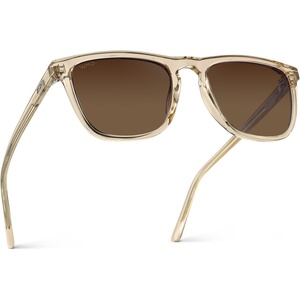 image:imageWearMe Pro  Polarized Lens Square Modern Sunglasses for MenSand Brown  Brown Gold Gradient Lens