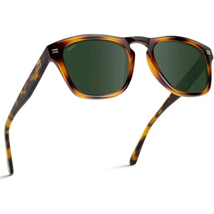 image:imageWearMe Pro  Polarized Retro Large Rectangular Mens SunglassesTortoise Brown Frame  Smoke Green Lens