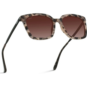 image:imageWearMe Pro  Square Oversized Metal Frame Fashion Style Women Polarized SunglassesBlush Pink TortoiseGradient Brown Lens