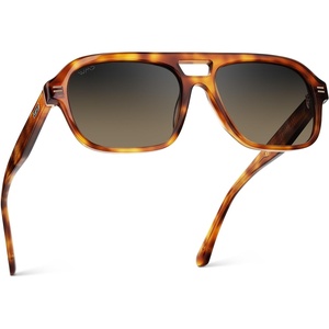 image:imageWearMe Pro  Womens Polarized Aviator Sunglasses Acetate Frame amp Trendy Sleek Double BridgeSaddlewood Tortoise  Grey Brown Gradient Lens