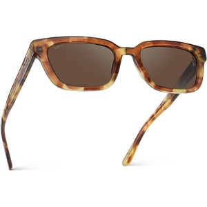 image:imageWearMe Pro  Womens Polarized Rectangular Sunglasses Narrow Acetate Frame Durable 5Barrel Hinges HandPolished FinishHoneycomb Tortoise  Brown Lens