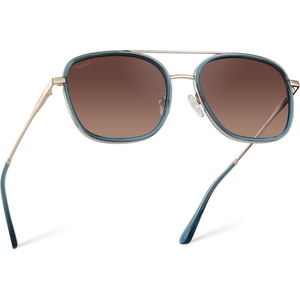 image:imageWearMe Pro  Womens Polarized Square Sunglasses Modern Square Aviator with Double Bridge Vintage AestheticsCrystal Cobalt  Brown Lens