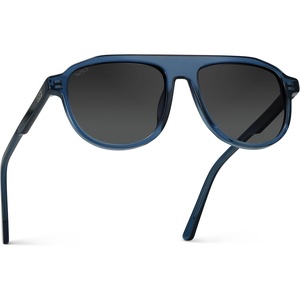 image:imageWearMe Pro Bold Retro Polarized Aviator Sunglasses  Geometric Flat Top Frame Design Gradient LensesCrystal Cobalt  Smoke Gradient Lens
