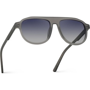 image:imageWearMe Pro Bold Retro Polarized Aviator Sunglasses  Geometric Flat Top Frame Design Gradient LensesFrosted Graphite  Navy Gradient Lens