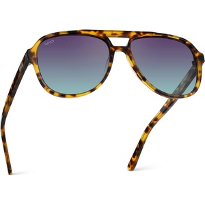 image:imageWearMe Pro Chic Retro Oversized Polarized Sunglasses Statement Aviators for WomenHoney Tortoise Frame  Twilight Gradient Lens