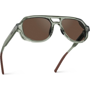 image:imageWearMe Pro Mens Polarized Aviator Sport Sunglasses  Lightweight NoSlip Fit for Pickleball amp Tennis  AntiGlare LensesSage Green  Brown Lens