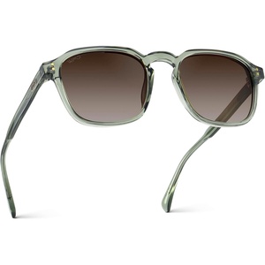 image:imageWearMe Pro Mens Polarized Square Sunglasses  Wide Fit Retro Style UV400 Lightweight Frame for Driving amp Daily WearSage Green  Brown Gradient Lens