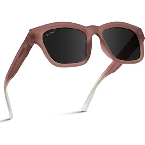 image:imageWearMe Pro Polarized Square Sunglasses for Women Featuring an Oversized Thick Frame and Lenses with UV ProtectionBrown Matte  Black Lens