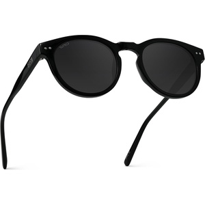 image:imageWearMe Pro Round Polarized Sunglasses for Women  Retro Classic UV400 Protection for Driving amp Everyday WearBlack Frame  Smoke Lens