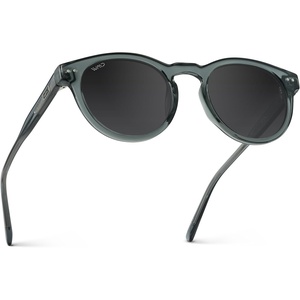 image:imageWearMe Pro Round Polarized Sunglasses for Women  Retro Classic UV400 Protection for Driving amp Everyday WearCrystal Blue Frame  Smoke Lens