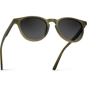 image:imageWearMe Pro WMP Eyewear  Classic Round Polarized Sunglasses for Men  Retro Design with UV ProtectionMilky Saguaro Green  Black Gradient Lens