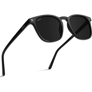 image:imageWearMe Pro WMP Eyewear  Mens Polarized Modern Rounded Square SunglassesBlack Frame  Black Lens