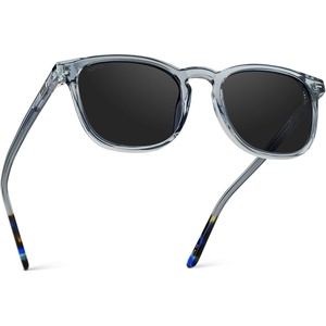 image:imageWearMe Pro WMP Eyewear  Mens Polarized Modern Rounded Square SunglassesCrystal Cadet Grey Frame  Black Lens