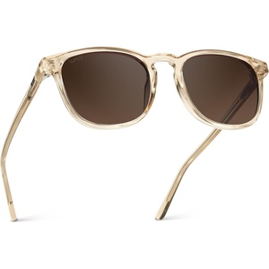 image:imageWearMe Pro WMP Eyewear  Mens Polarized Modern Rounded Square SunglassesCrystal Sand Brown  Dark Beige Gradient Lens