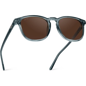image:imageWearMe Pro WMP Eyewear  Mens Polarized Modern Rounded Square SunglassesCrystal Stone Blue  Brown Lens