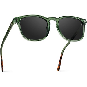 image:imageWearMe Pro WMP Eyewear  Mens Polarized Modern Rounded Square SunglassesEmerald Green Frame  Black Lens